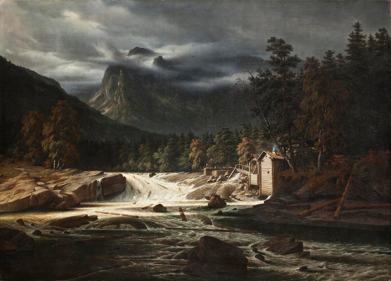 Norweski krajobraz, Marumfoss autorstwa Thomas Fearnley
