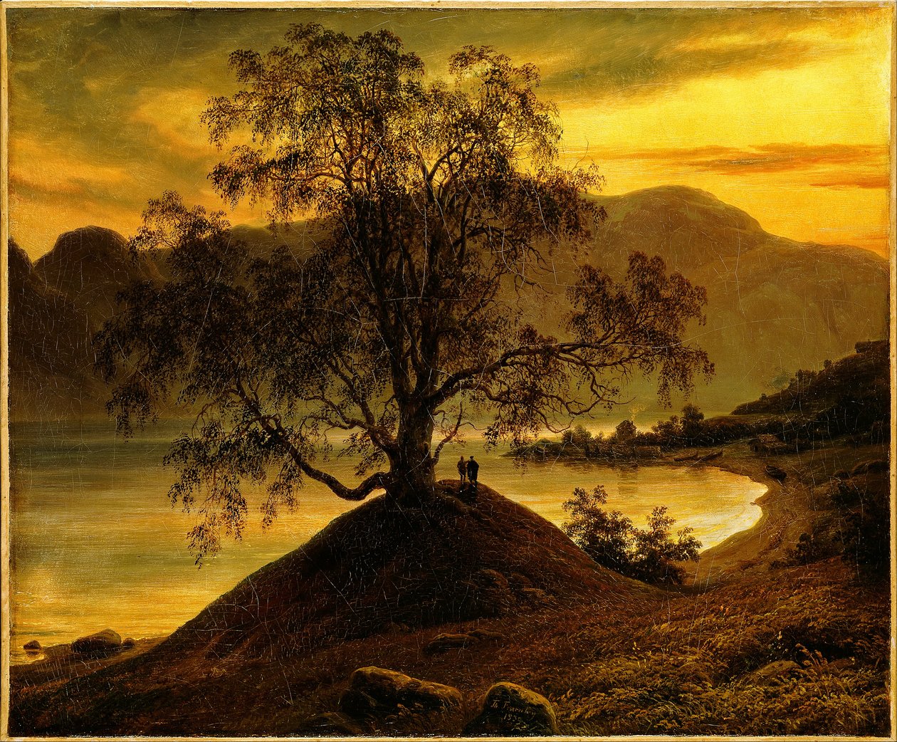 Stara brzoza w Sognefjord autorstwa Thomas Fearnley