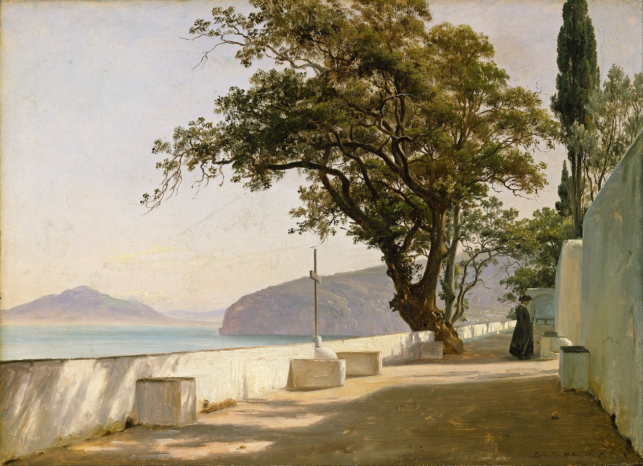 Taras z Dębem, Sorrento autorstwa Thomas Fearnley