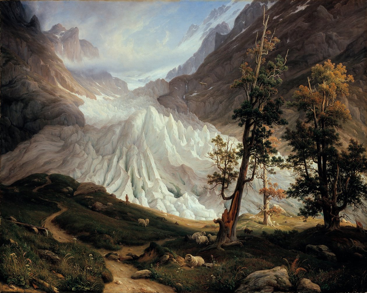 Dolny lodowiec Grindelwald autorstwa Thomas Fearnley