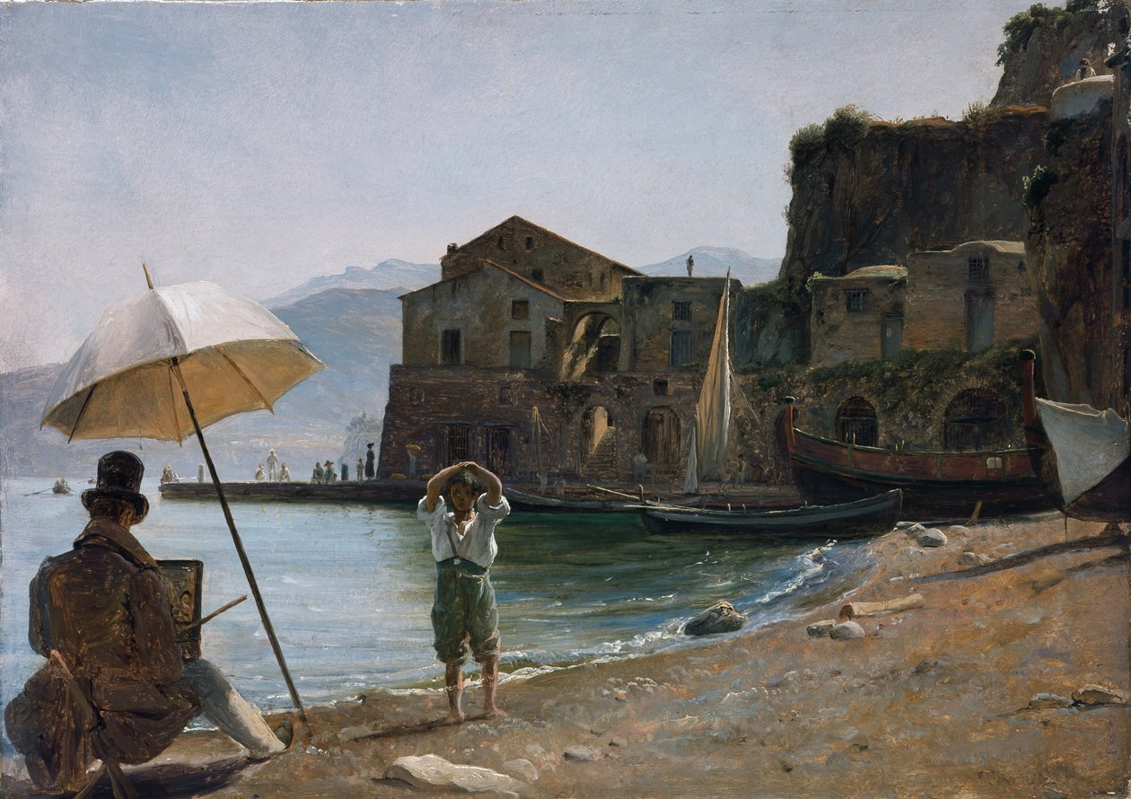 Malarz i chłopiec, ok. 1834 r. (obraz) autorstwa Thomas Fearnley