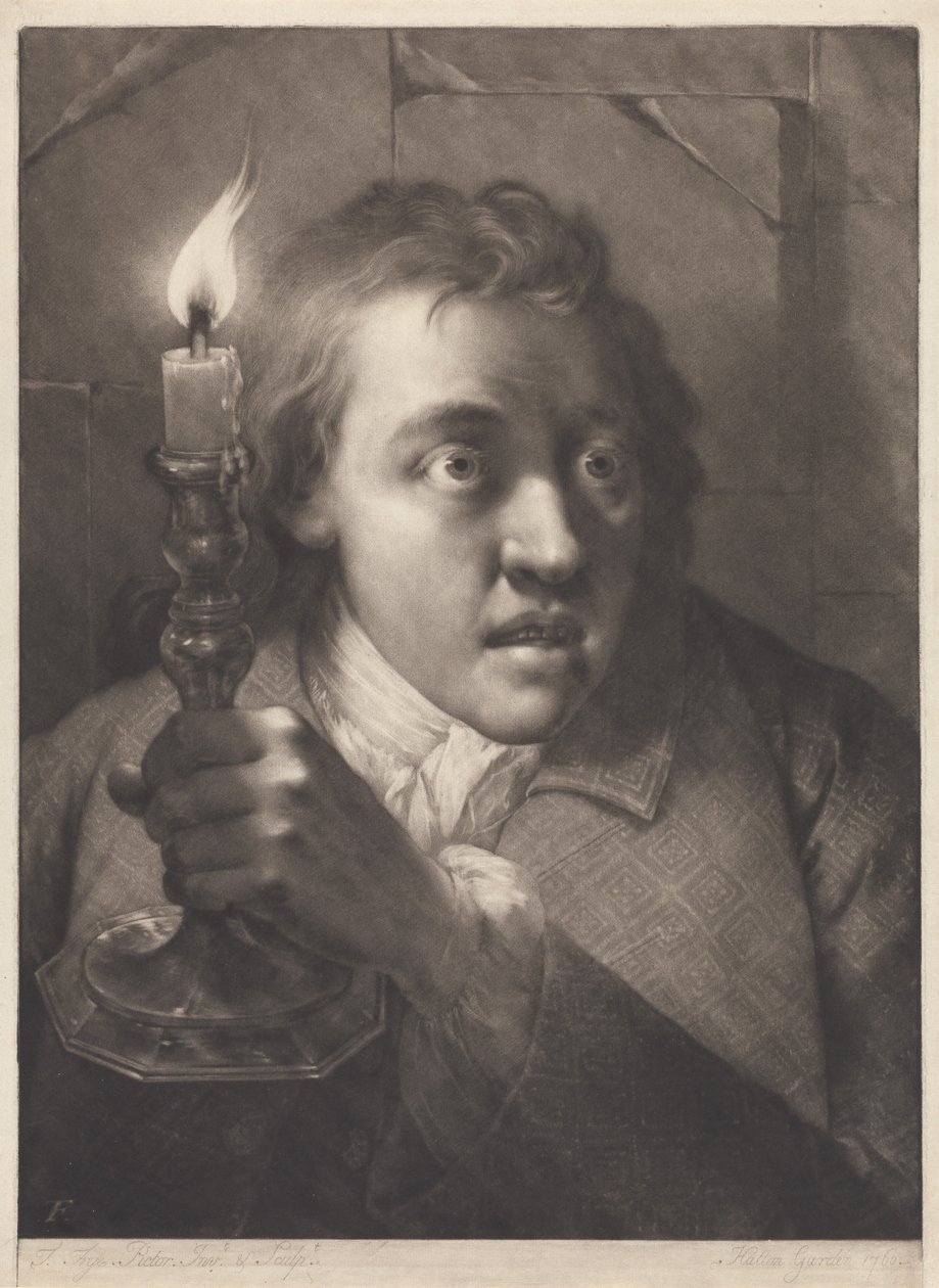 Mann mit Kerze autorstwa Thomas Frye