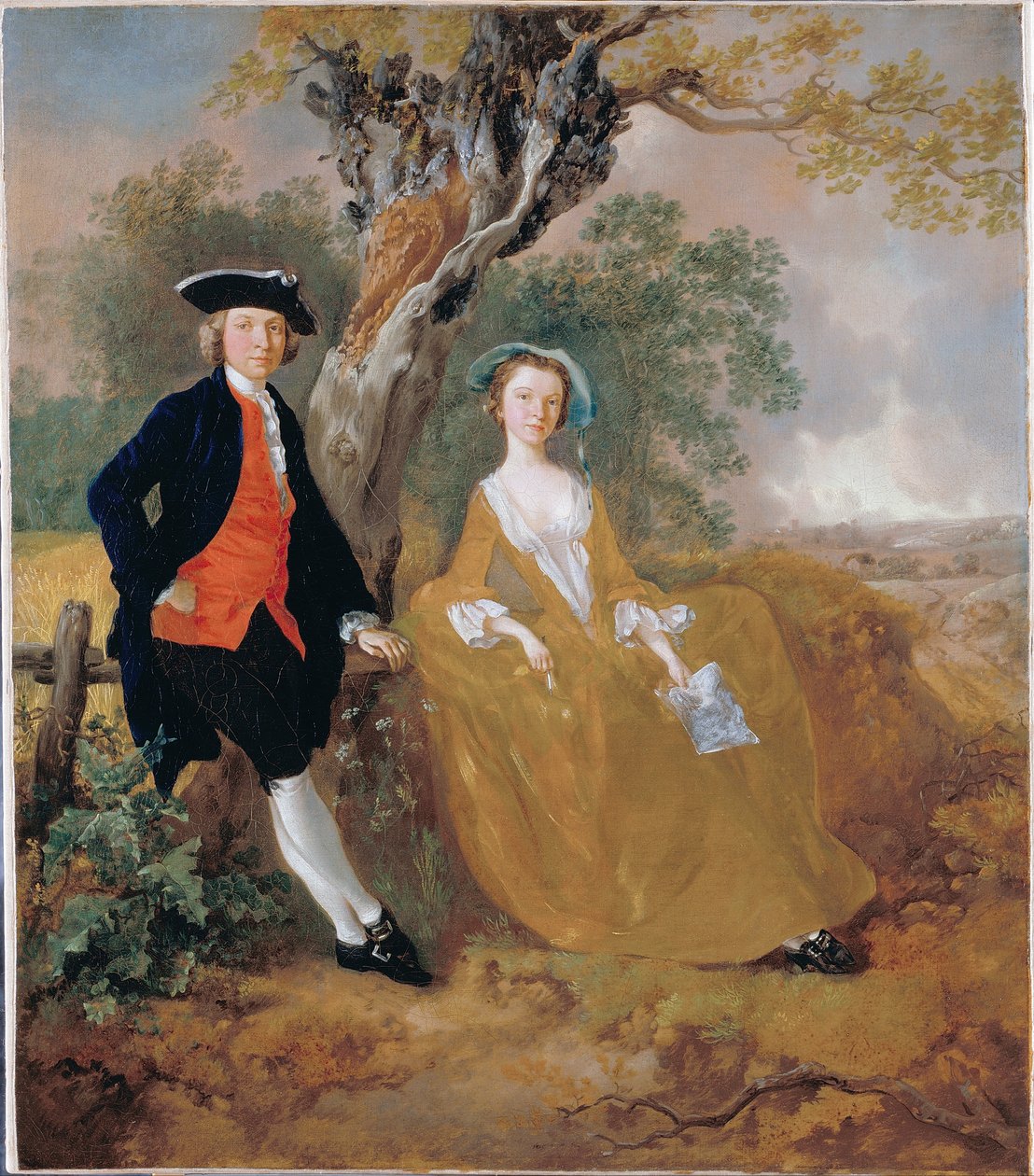 Para na tle krajobrazu autorstwa Thomas Gainsborough