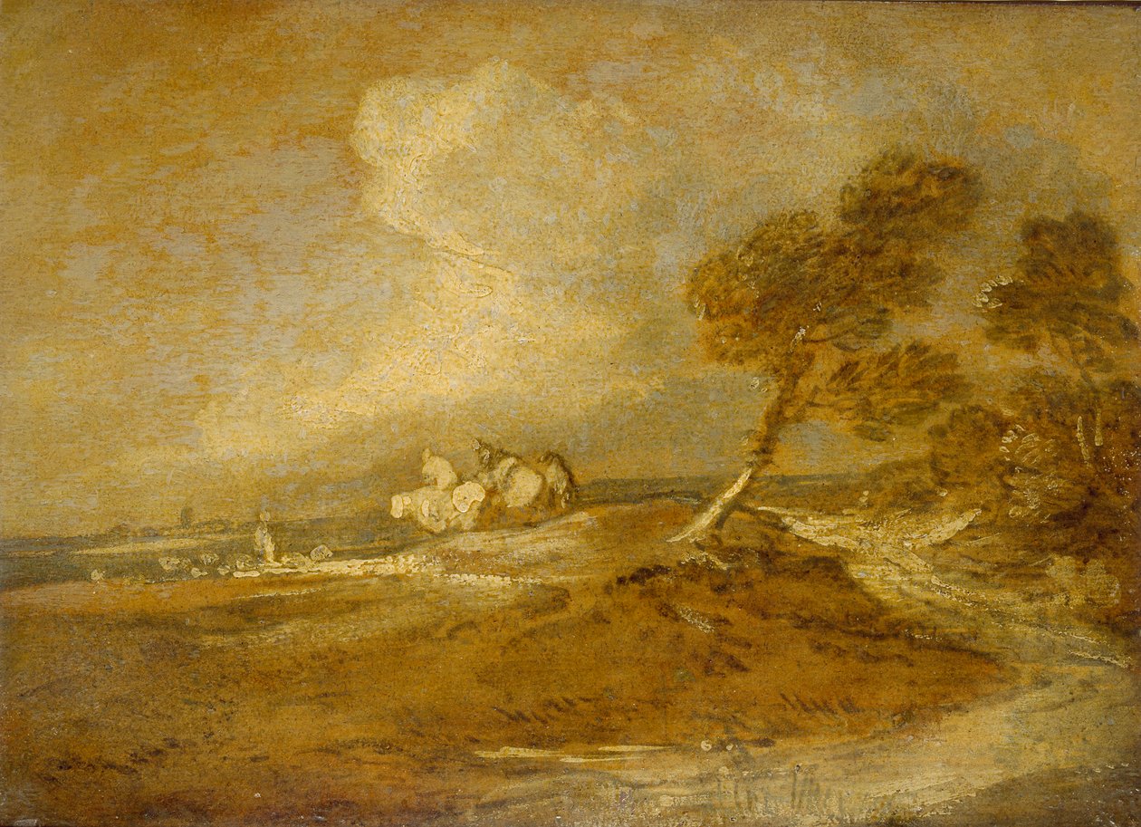 Pejzaż z jeźdźcami, koniec XVIII wieku autorstwa Thomas Gainsborough