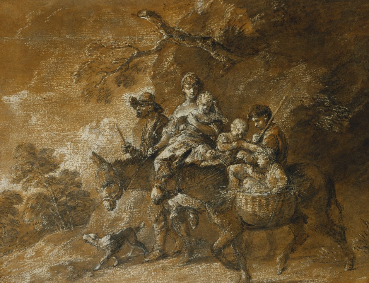 Rodzina chłopska idąca na targ, autorstwa Thomas Gainsborough