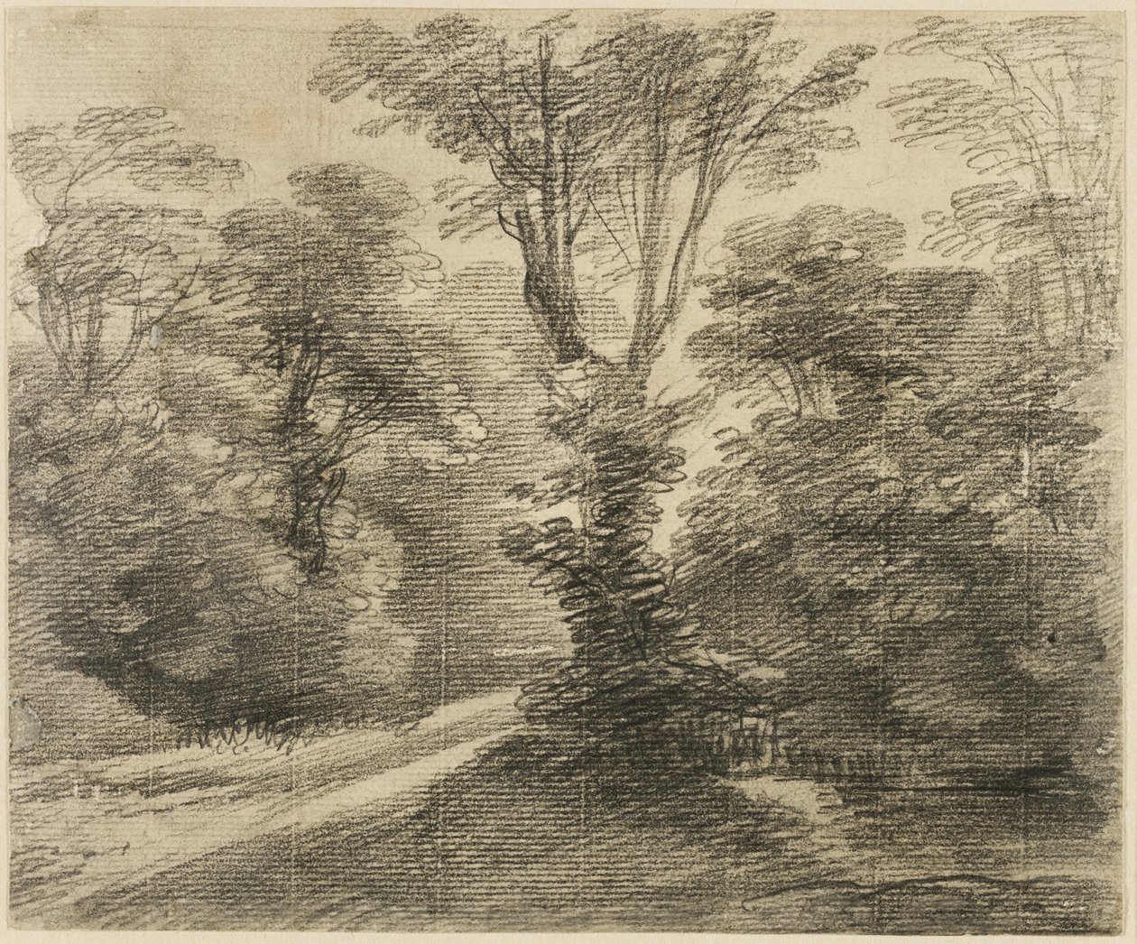 Oświetlona słońcem ścieżka przez las autorstwa Thomas Gainsborough