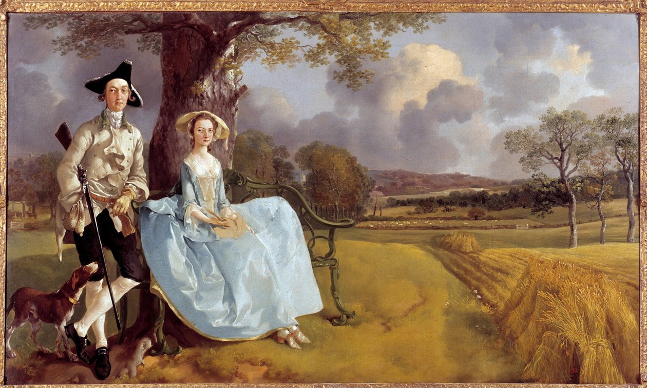 Pełny, długi portret Roberta Andrewsa i jego żony autorstwa Thomas Gainsborough
