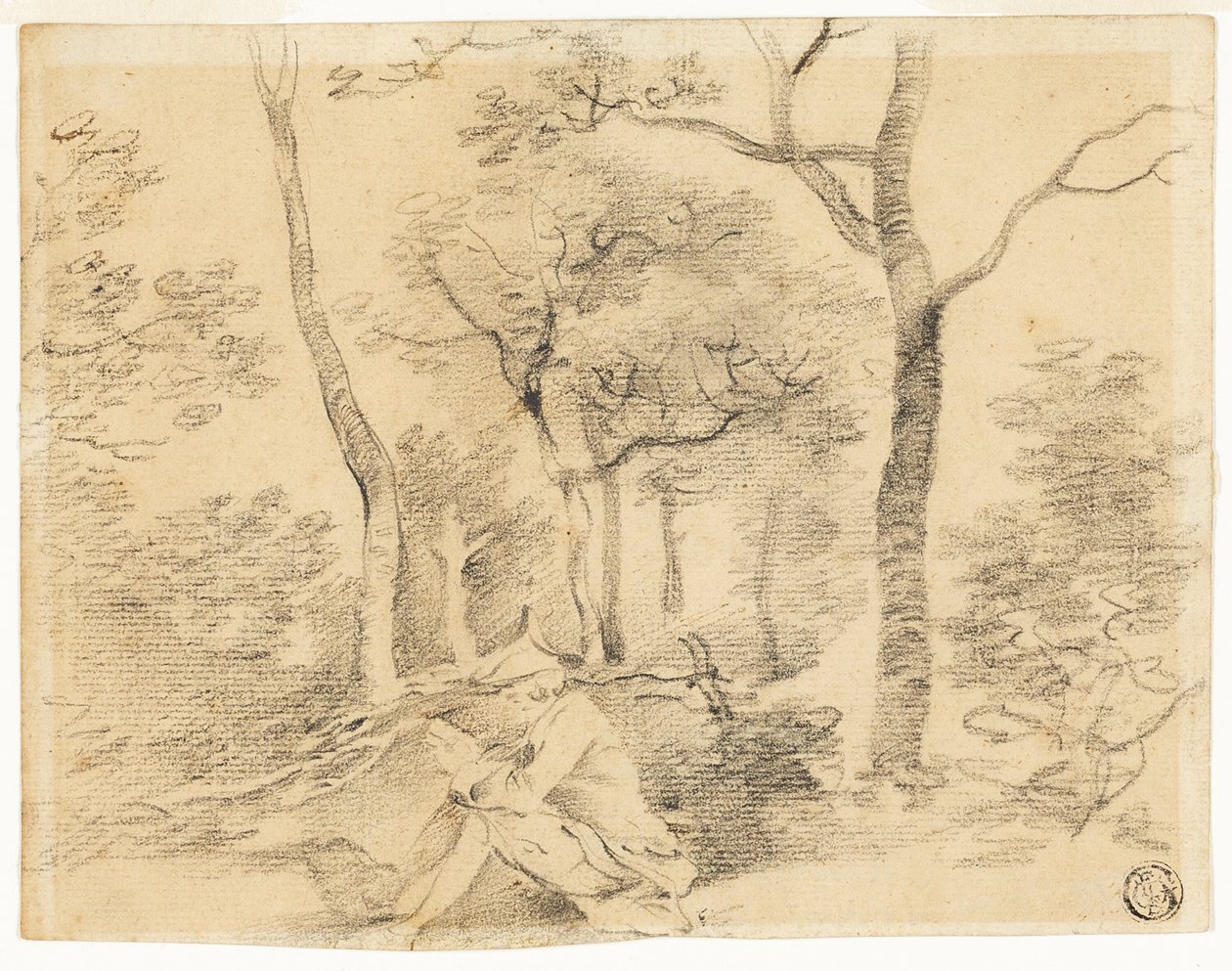 Gainsborough szkicowanie w lesie autorstwa Thomas Gainsborough