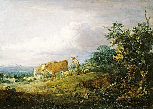 Pejzaż (olej na płótnie) autorstwa Thomas Gainsborough