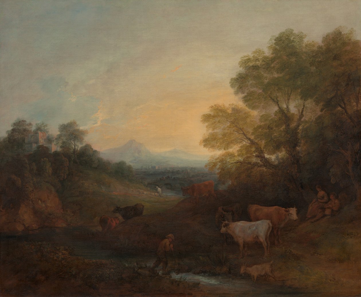 Krajobraz z bydłem autorstwa Thomas Gainsborough