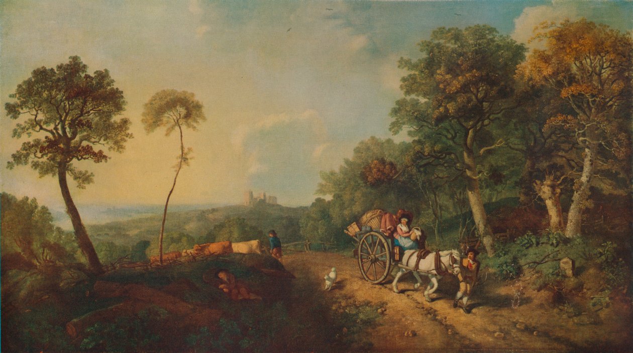 Pejzaż z wozem targowym, XVIII w., 1935 autorstwa Thomas Gainsborough