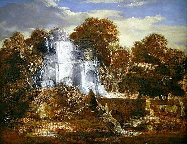 Pejzaż z postacią i bydłem (olej na płótnie) autorstwa Thomas Gainsborough