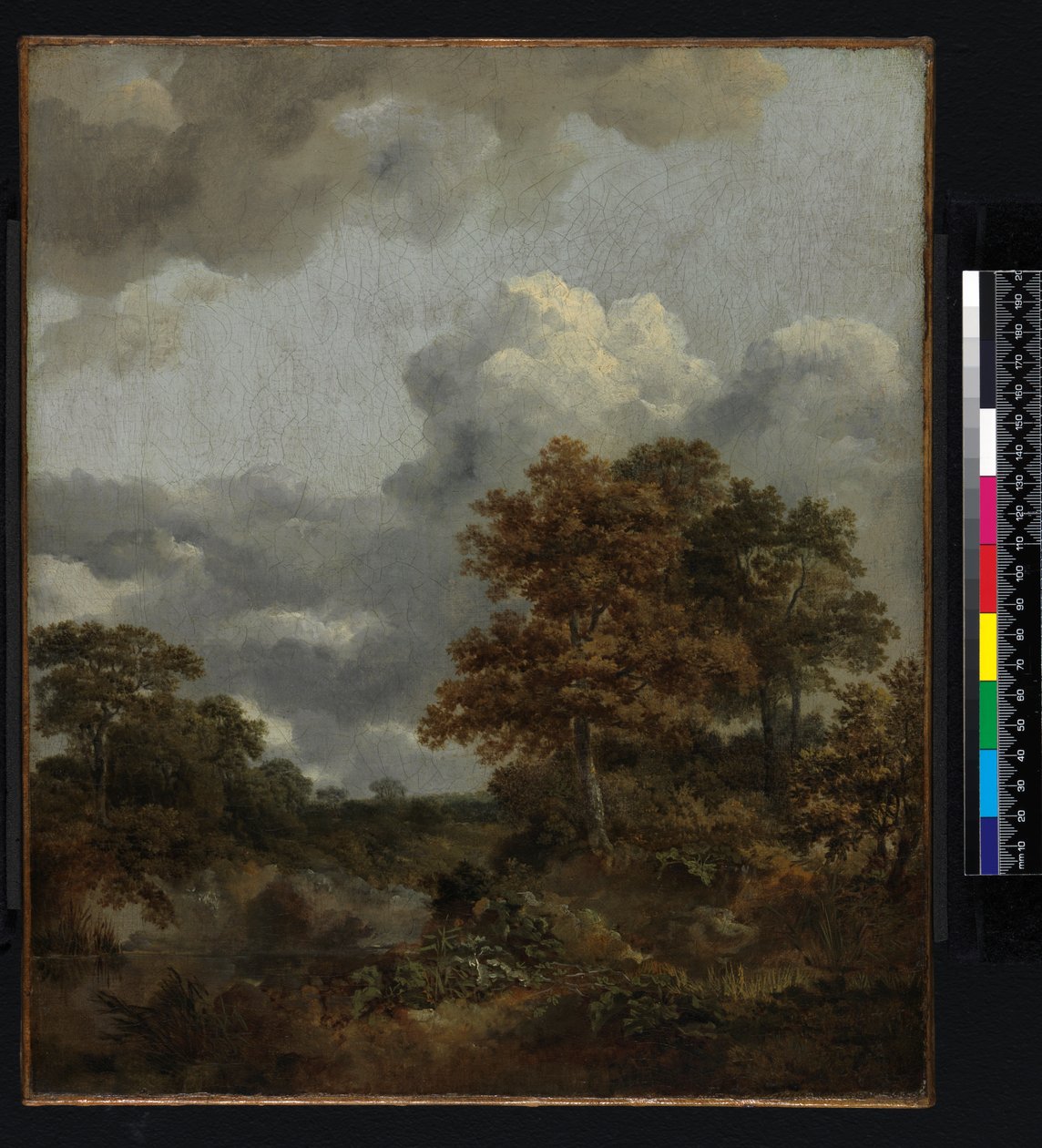 Krajobraz z basenem, 1746-1747 autorstwa Thomas Gainsborough