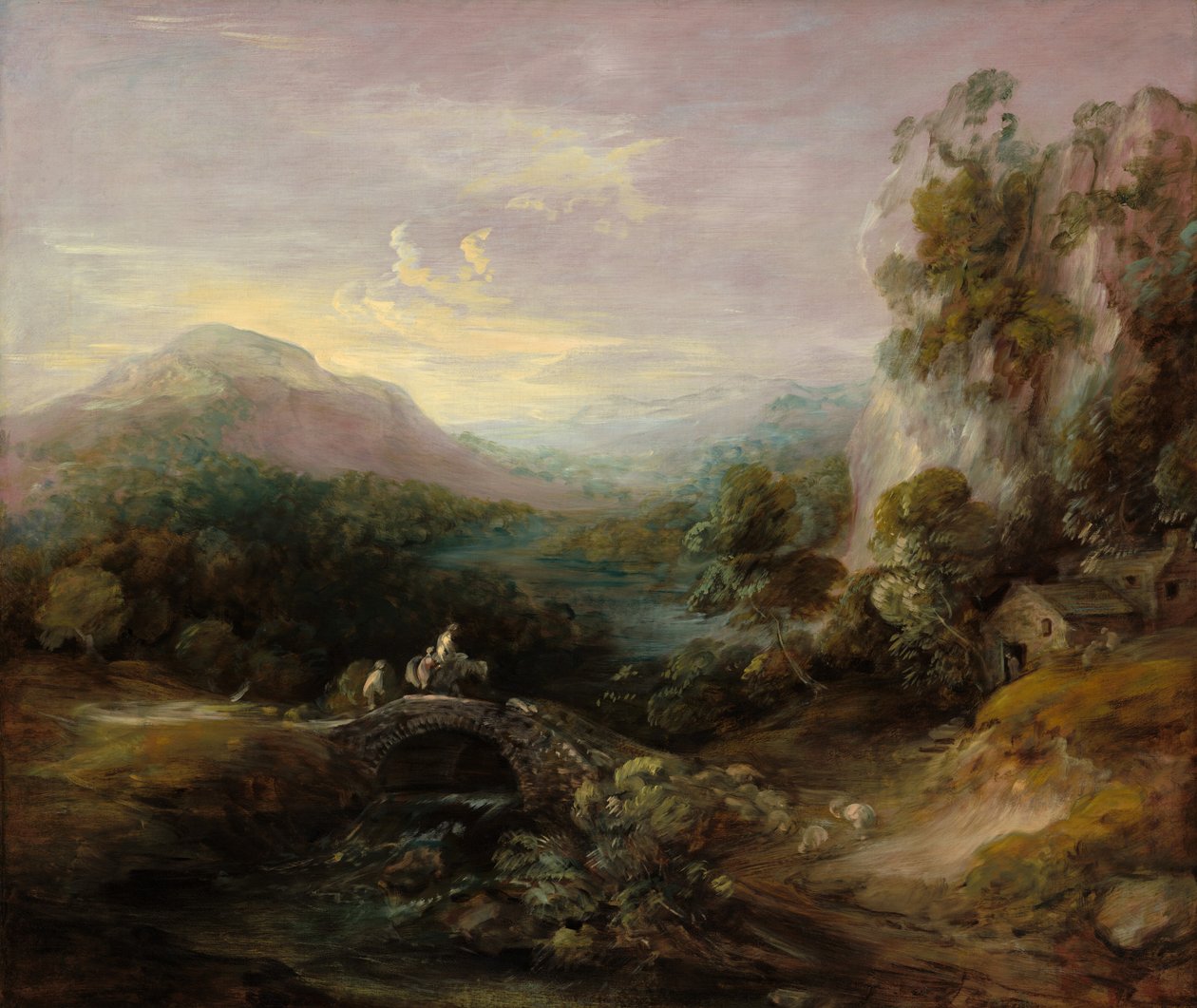 Pejzaż górski z mostem, ok. 1930 r. 17831784. autorstwa Thomas Gainsborough