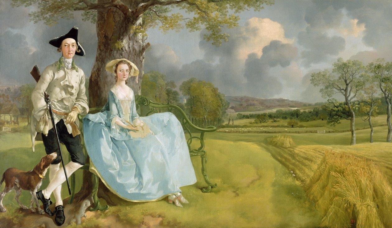 Pan and Mrs Andrews, c.1748-9 (olej na płótnie) autorstwa Thomas Gainsborough
