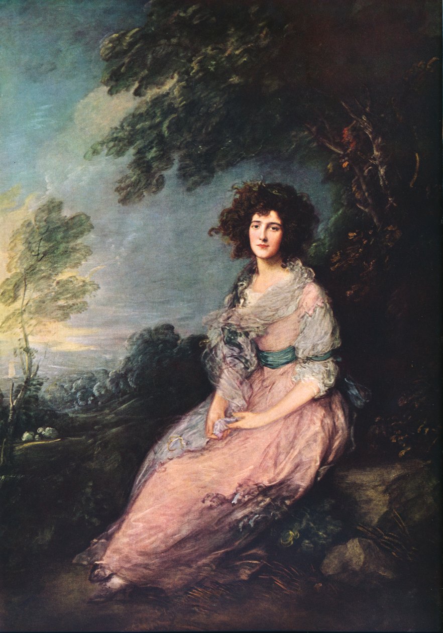 Pani Richard Brinsley Sheridan, 1785-1787 autorstwa Thomas Gainsborough