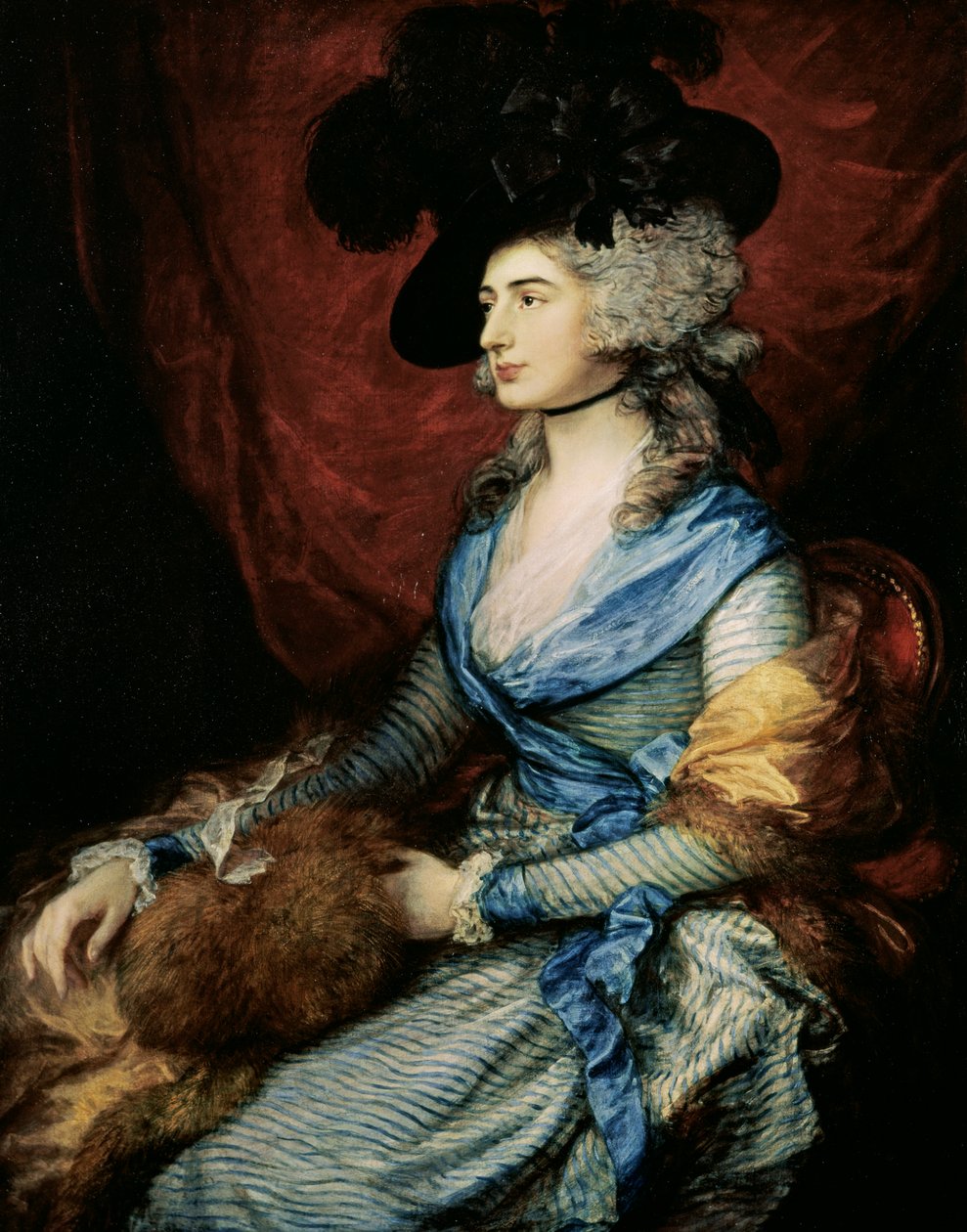 Pani Sarah Siddons, aktorka (1755-1831), 1785 autorstwa Thomas Gainsborough