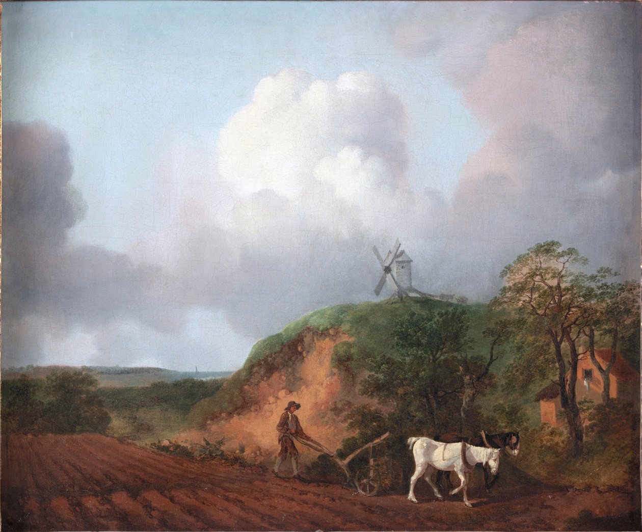 Orka chłopska z dwoma końmi, 1750-1753 autorstwa Thomas Gainsborough