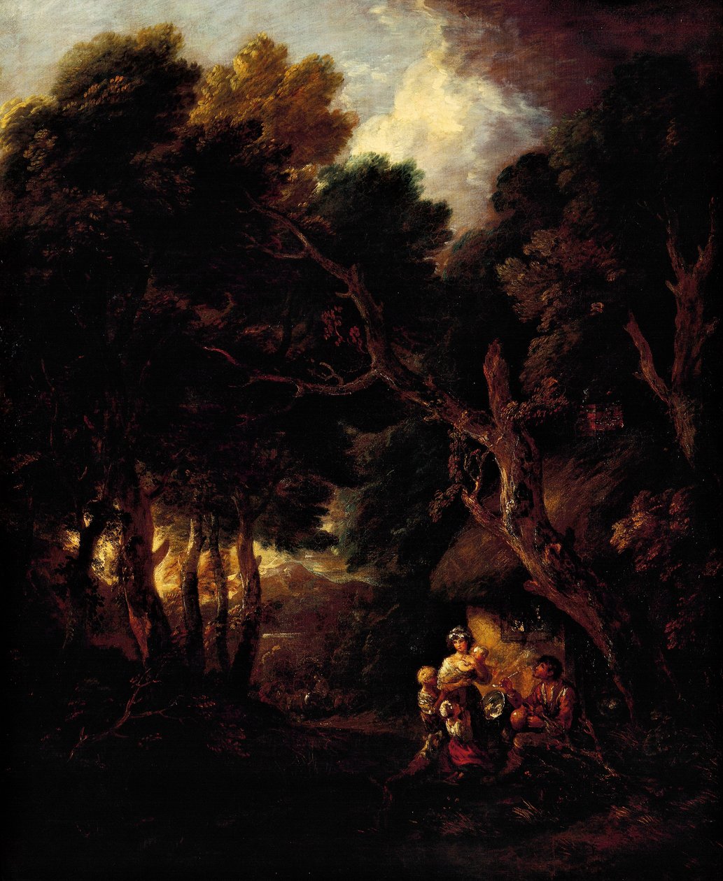 Rolnik palący fajkę przed drzwiami swojej chaty – Thomas Gainsborough (1727-1788) autorstwa Thomas Gainsborough