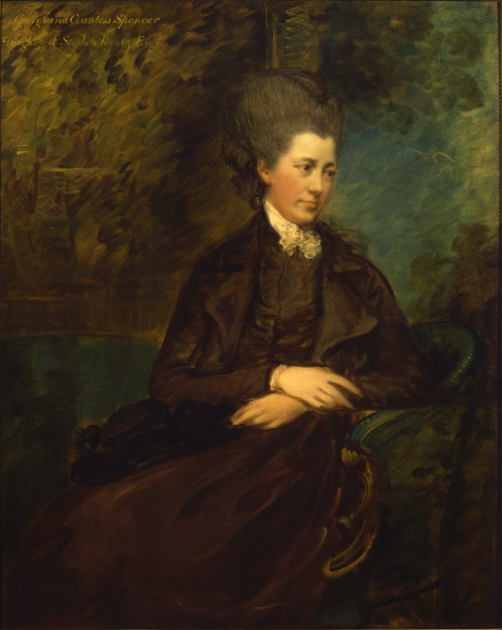 Portret Georgiany Poyntz, hrabina Spencer, ok. 1780-81 (olej na płótnie) autorstwa Thomas Gainsborough