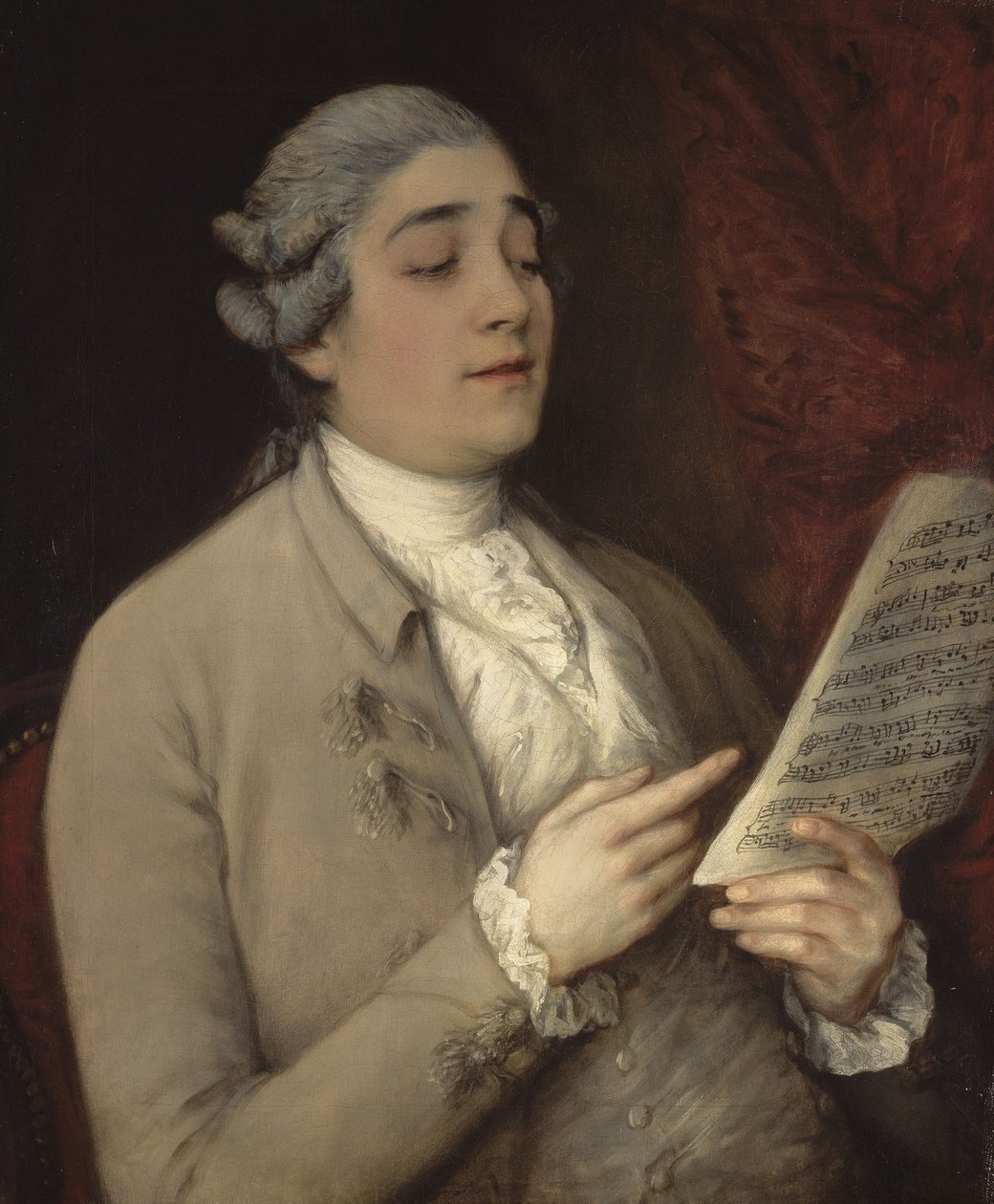 Portret Giusto Ferdinando Tenducci 1736-1790, znany jako il Senesino, ok. 1770. autorstwa Thomas Gainsborough