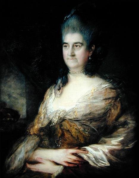 Portret damy, podobno Elżbieta Chudleigh (1720-88) (olej na desce) autorstwa Thomas Gainsborough