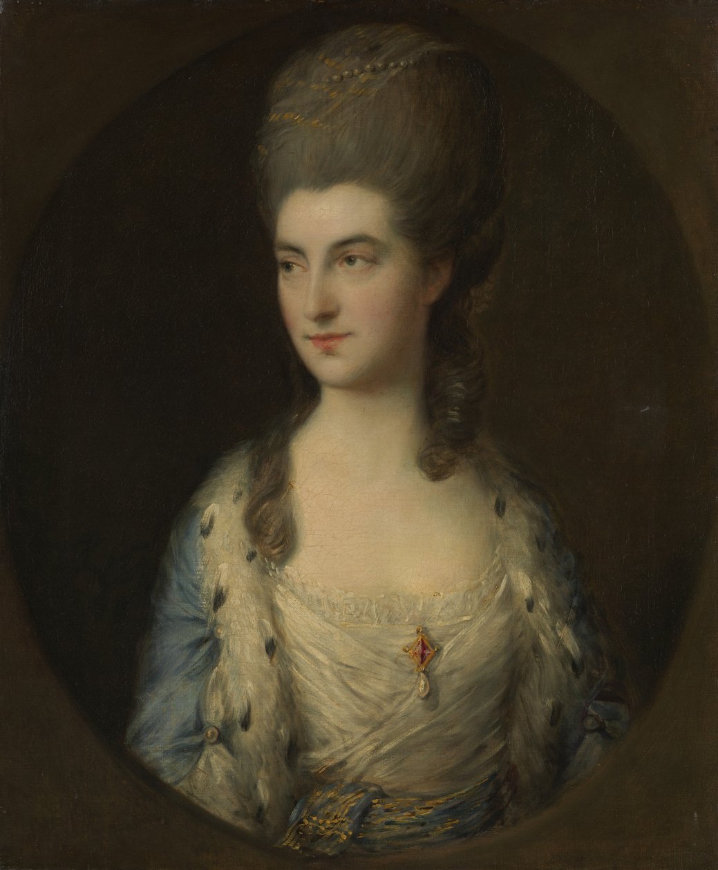 Portret młodej kobiety, zwanej Miss Sparrow, lata 70. XVIII wieku. autorstwa Thomas Gainsborough