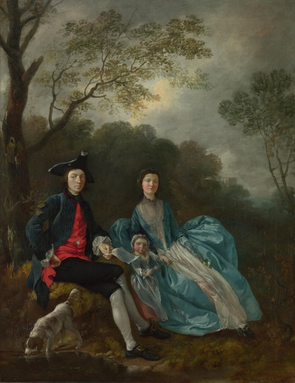 Portret artysty z żoną i córką autorstwa Thomas Gainsborough