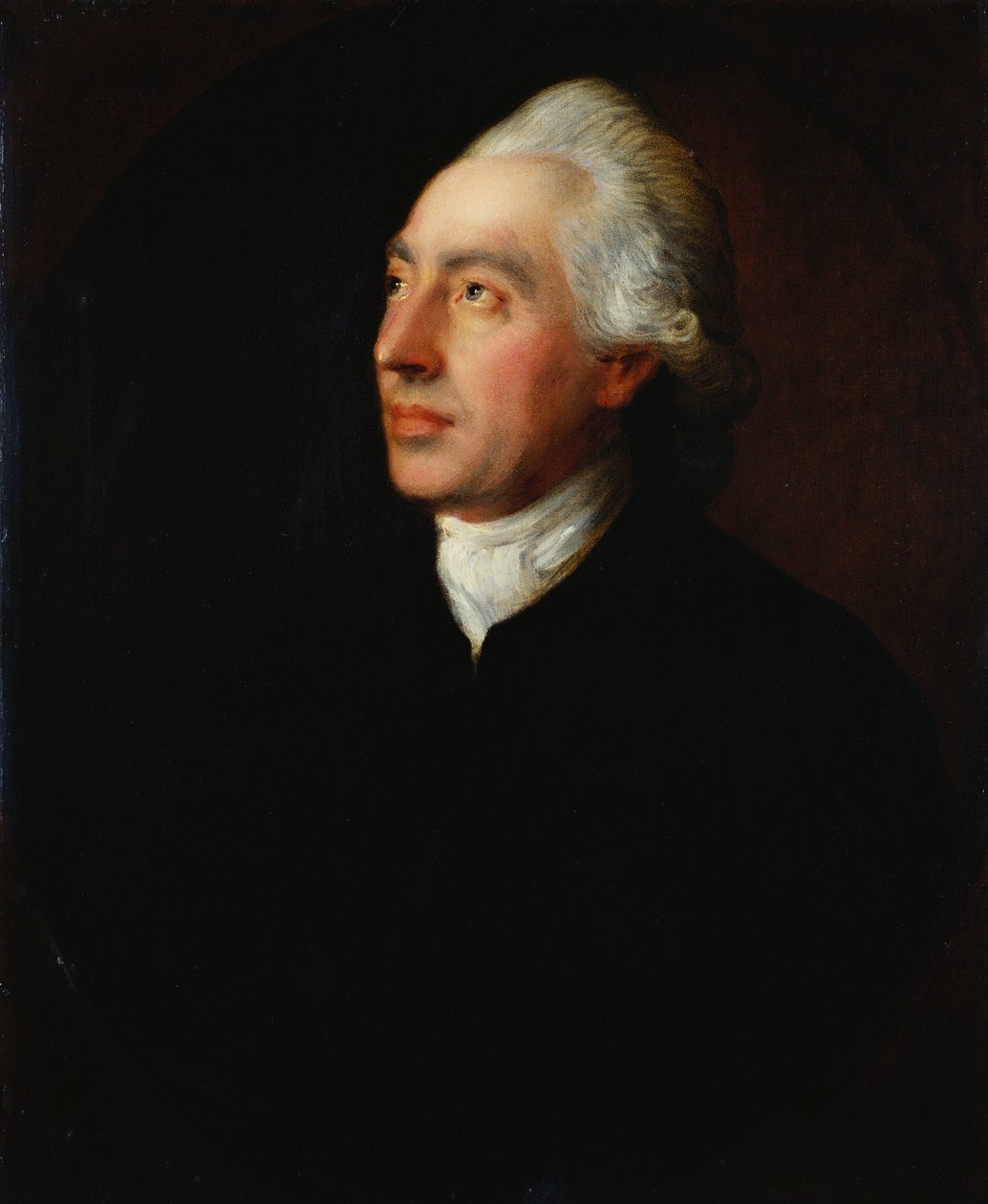 Portret księdza Humphreya Gainsborough w czarnym płaszczu i białym krawacie autorstwa Thomas Gainsborough