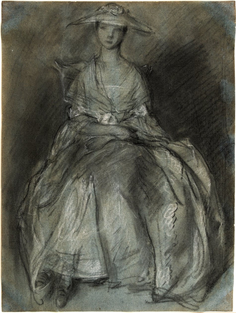 Studium siedzącej kobiety (recto); studium małej dziewczynki siedzącej na ławce (verso) autorstwa Thomas Gainsborough