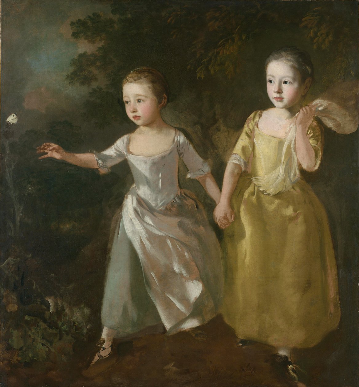 Córki malarza w pogoni za motylem, ok. 1756 (olej na płótnie) autorstwa Thomas Gainsborough