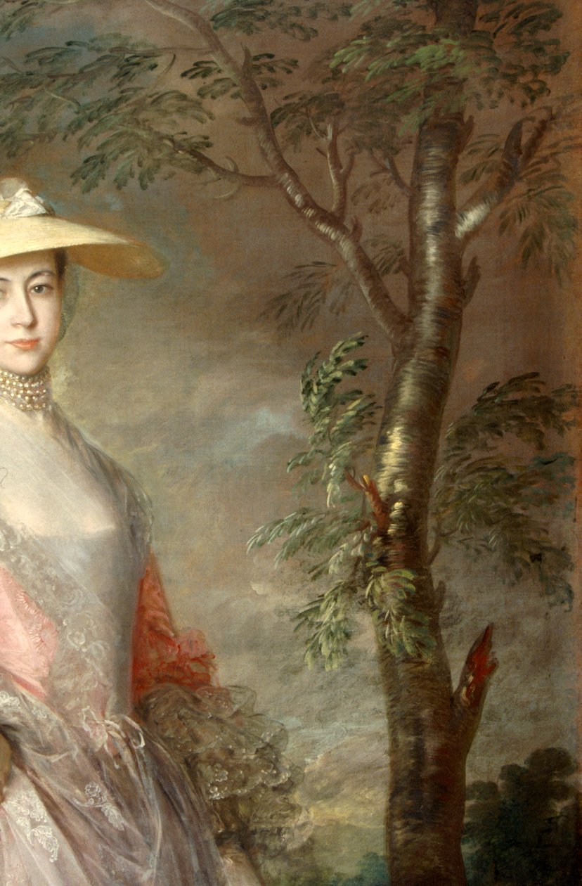 Detal drzewa, z obrazu Marii, hrabiny Howe, ok. 1760 r. (olej na płótnie) autorstwa Thomas Gainsborough