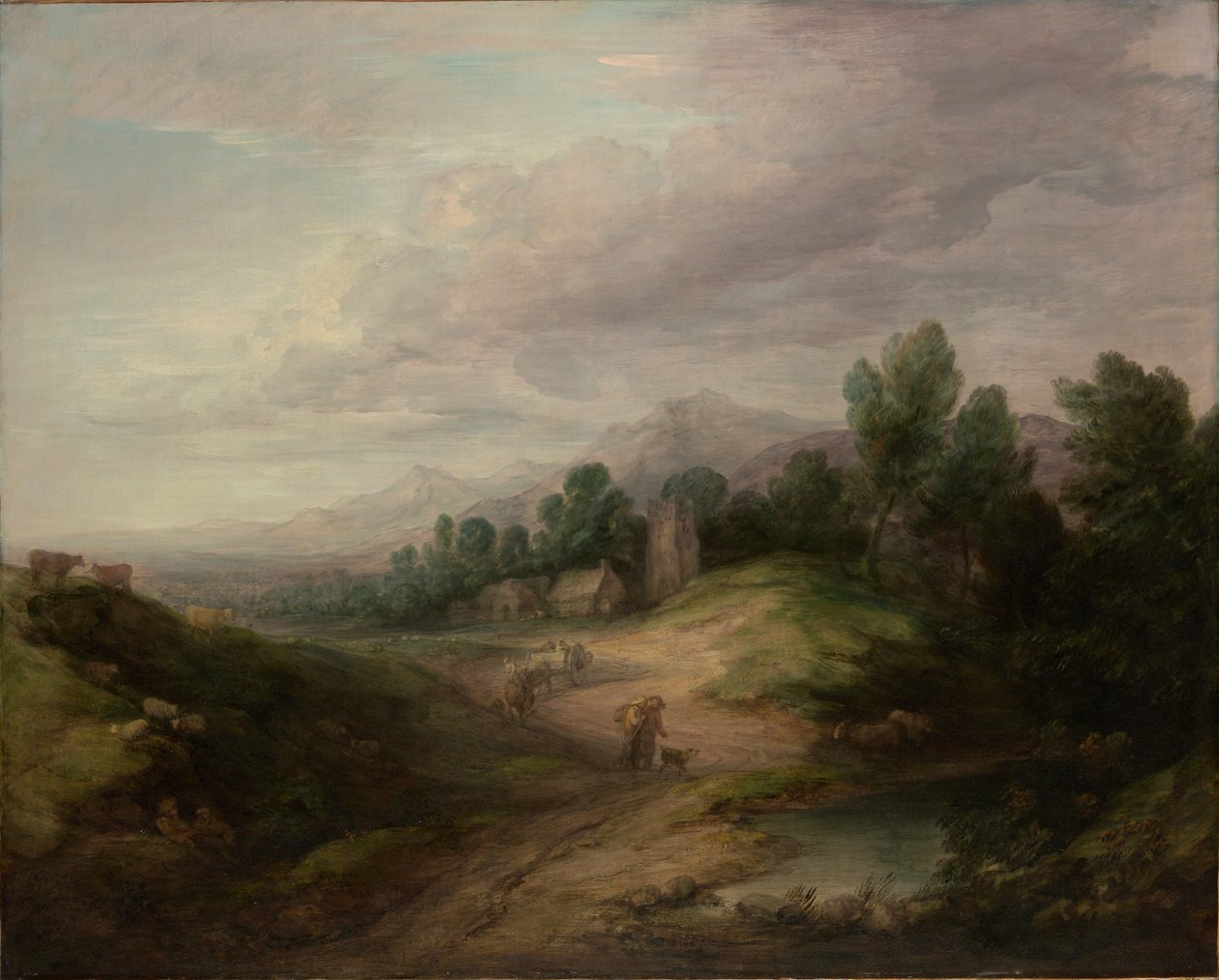 Zalesiony krajobraz wyżynny autorstwa Thomas Gainsborough