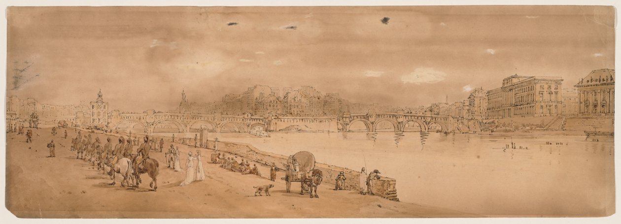 Wybór dwudziestu najbardziej malowniczych widoków w Paryżu, 1802. autorstwa Thomas Girtin