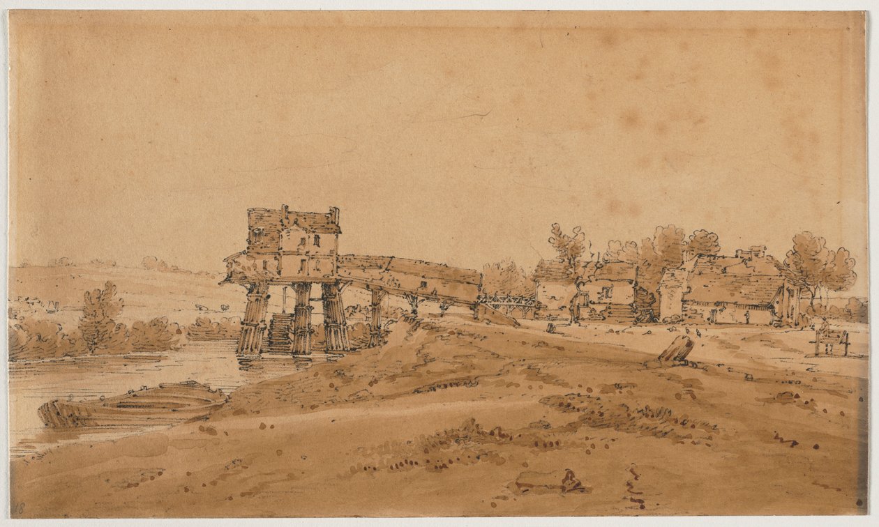 Wybór dwudziestu najbardziej malowniczych widoków w Paryżu, 1802. autorstwa Thomas Girtin