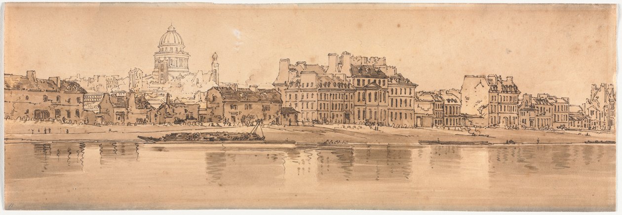 Wybór dwudziestu najbardziej malowniczych widoków w Paryżu, 1802. autorstwa Thomas Girtin
