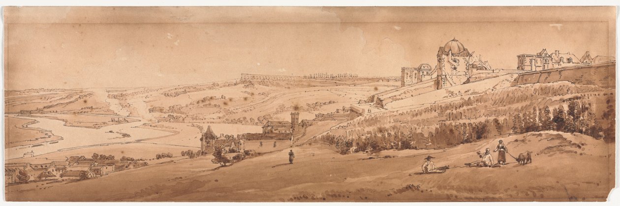 Wybór dwudziestu najbardziej malowniczych widoków w Paryżu, 1802. autorstwa Thomas Girtin
