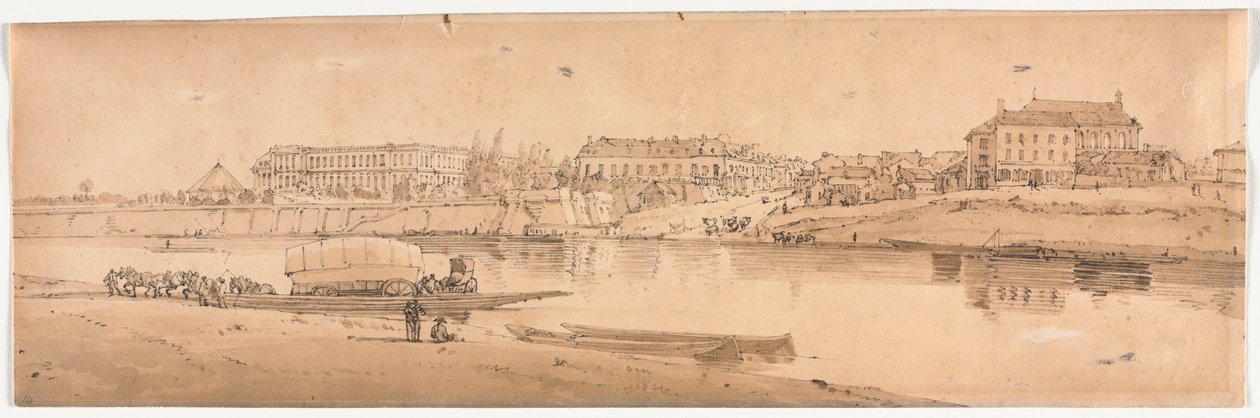 Wybór dwudziestu najbardziej malowniczych widoków w Paryżu, 1802. autorstwa Thomas Girtin
