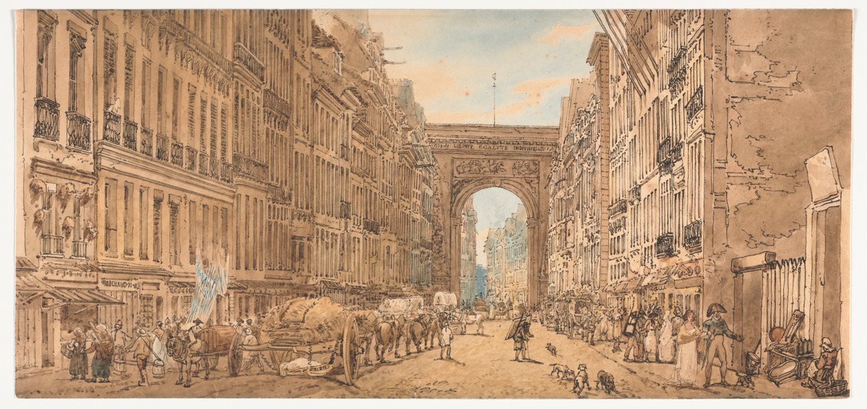 Wybór dwudziestu najbardziej malowniczych widoków w Paryżu, 1802. autorstwa Thomas Girtin