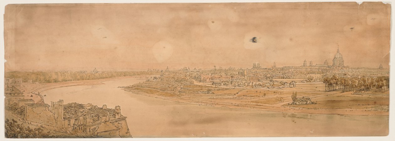 Wybór dwudziestu najbardziej malowniczych widoków w Paryżu, 1802. autorstwa Thomas Girtin