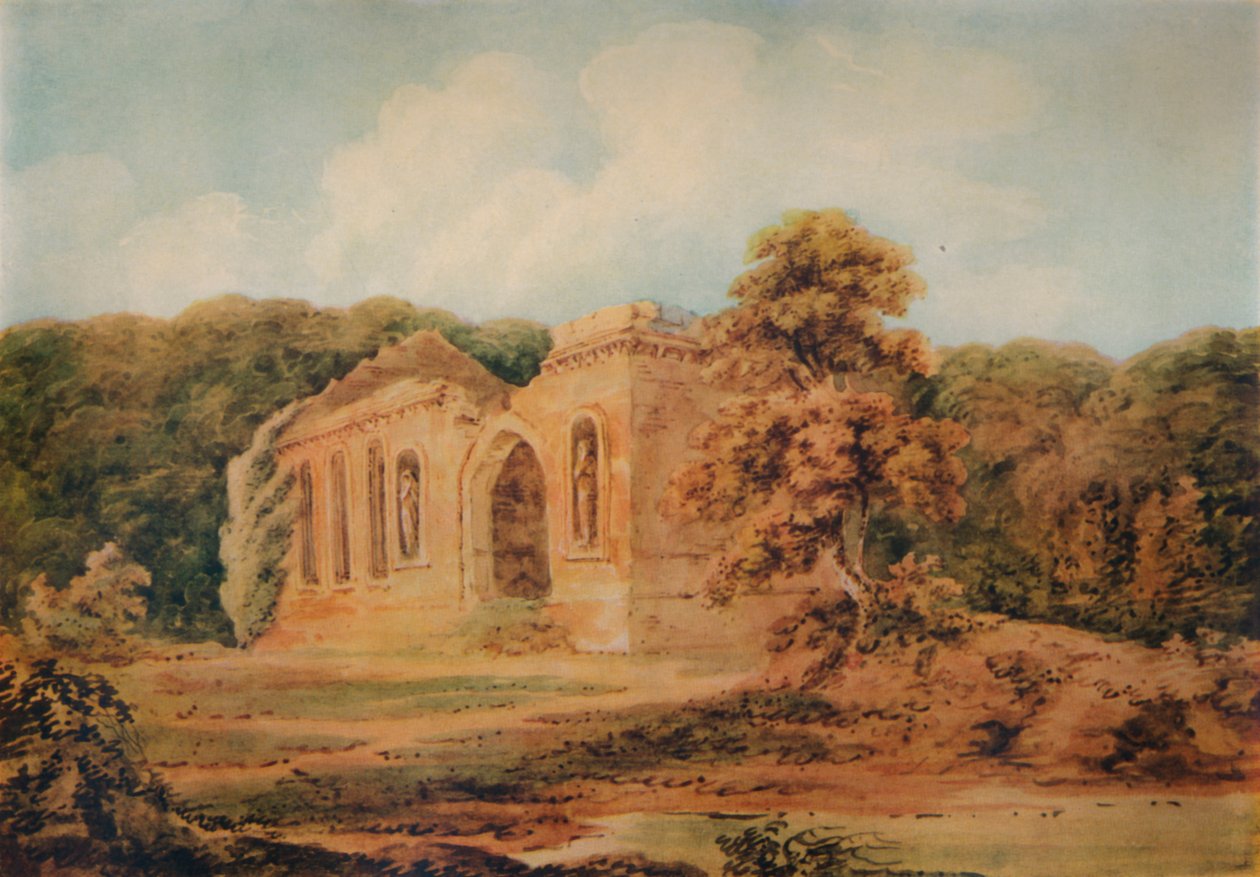 Krajobraz z ruinami, XVIII wiek, 1935 autorstwa Thomas Girtin