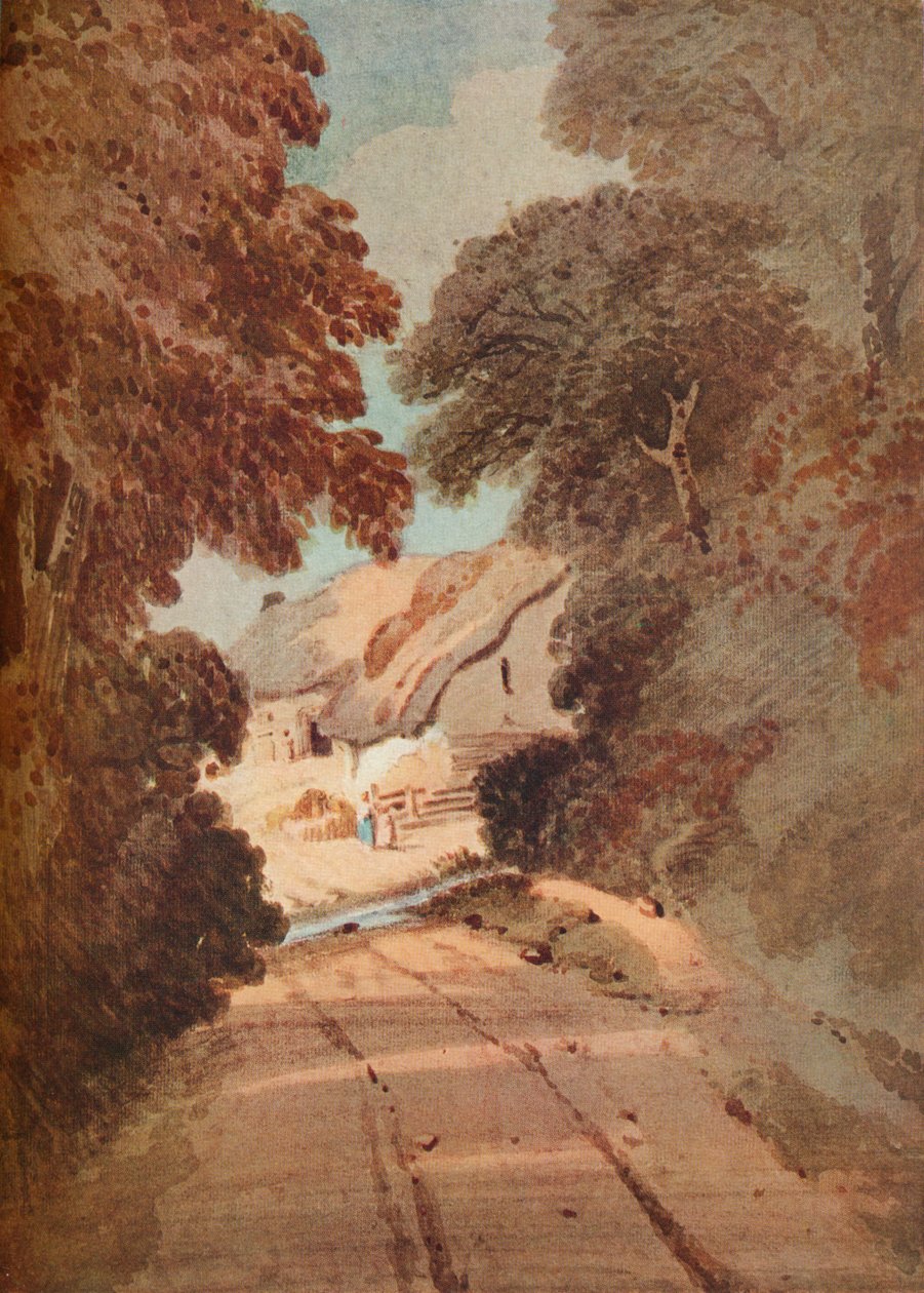 Zaułek i Domki, ok. 1800 autorstwa Thomas Girtin