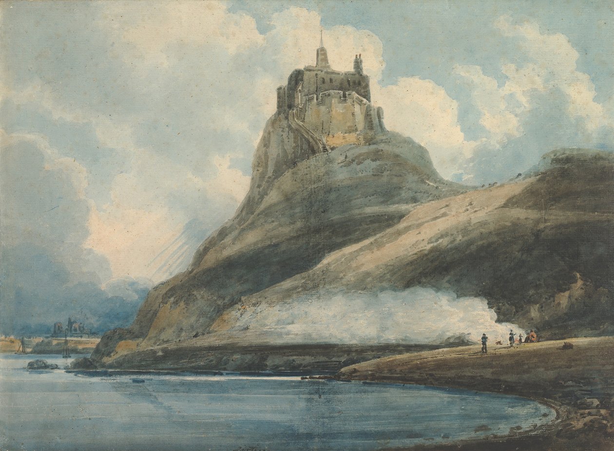 Zamek Lindisfarne, Święta Wyspa, Northumberland, 1796-97. autorstwa Thomas Girtin