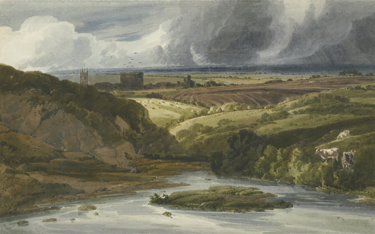 Zamek Lydford, 1800 autorstwa Thomas Girtin