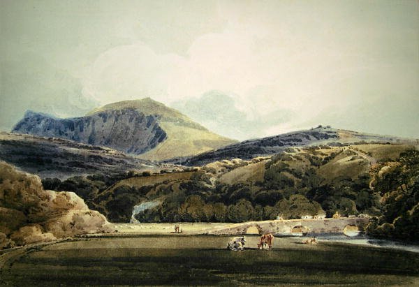 Mynydd Mawr, Północna Walia (ołówek i akwarela) autorstwa Thomas Girtin