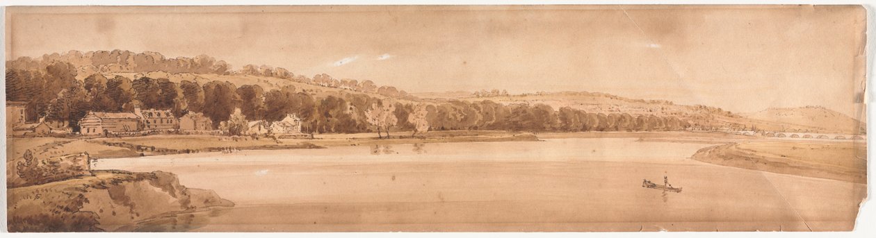 Dwadzieścia widoków Paryża i okolic: Widok św. Chmury i Kalwarii..., 1802. autorstwa Thomas Girtin