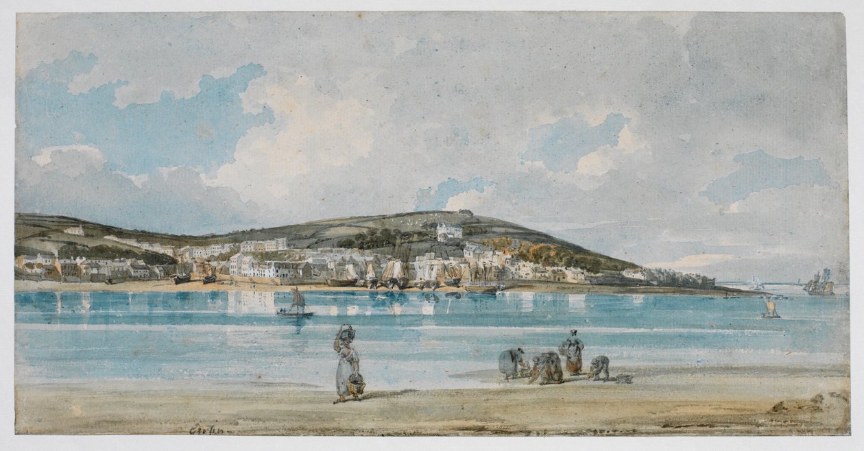 Widok Appledore, North Devon, z Instow Sands autorstwa Thomas Girtin