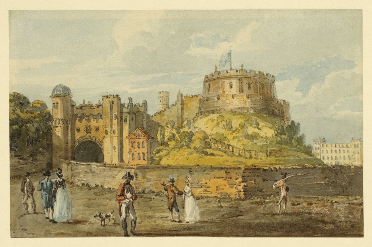Zamek Windsor, ok. 1792 (akwarela i tusz na papierze) autorstwa Thomas Girtin