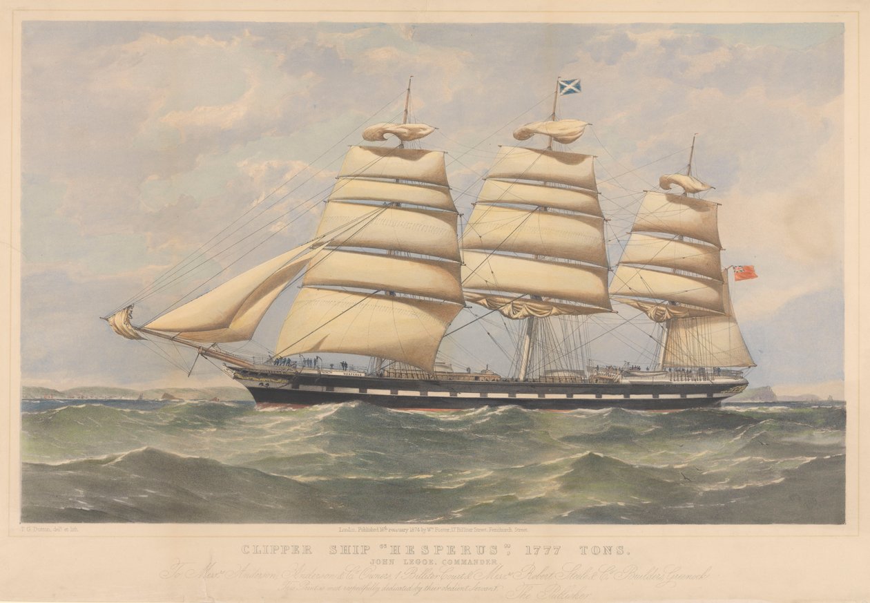 Kliper "Hesperus autorstwa Thomas Goldsworth Dutton