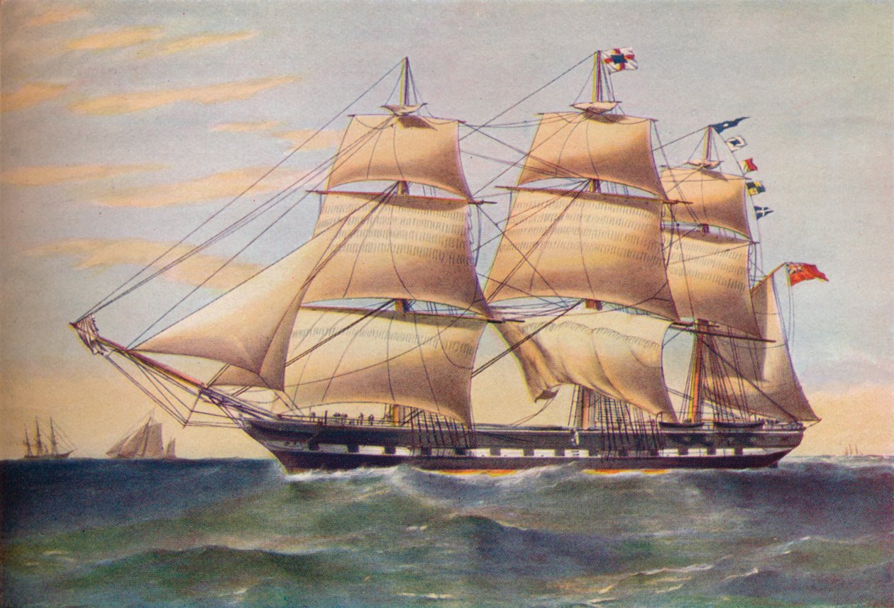 Statek Clipper, Sussex, c1853 autorstwa Thomas Goldsworth Dutton